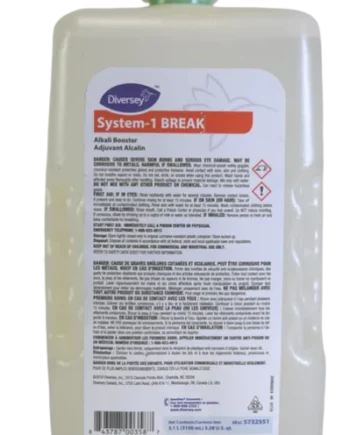 Diversey System-1 Break Alkaline Laundry Booster - 2 X 3100 mL